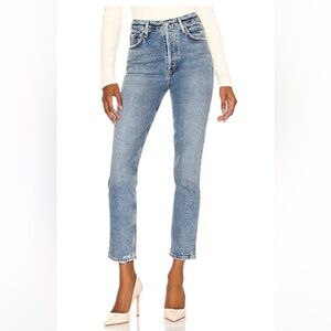 Citizens Of Humanity Light Blue High-Rise Cropped Jeans
